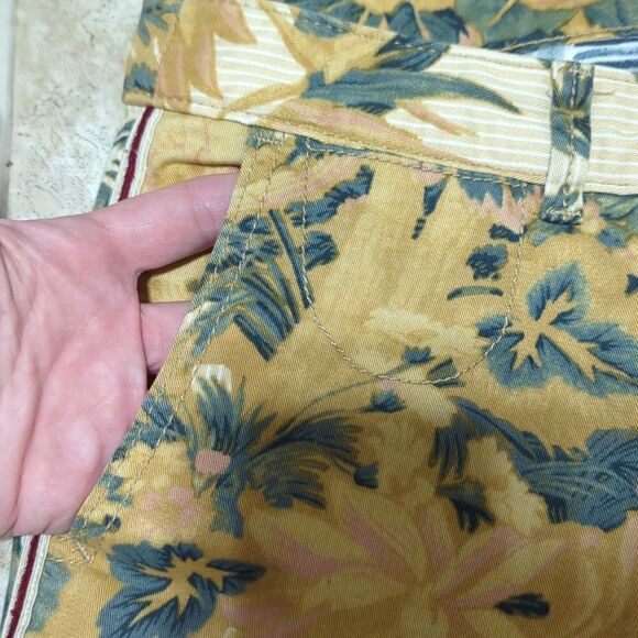 Anthropologie Relaxed Chino Pant Tropical Print 26 - Picture 4 of 9